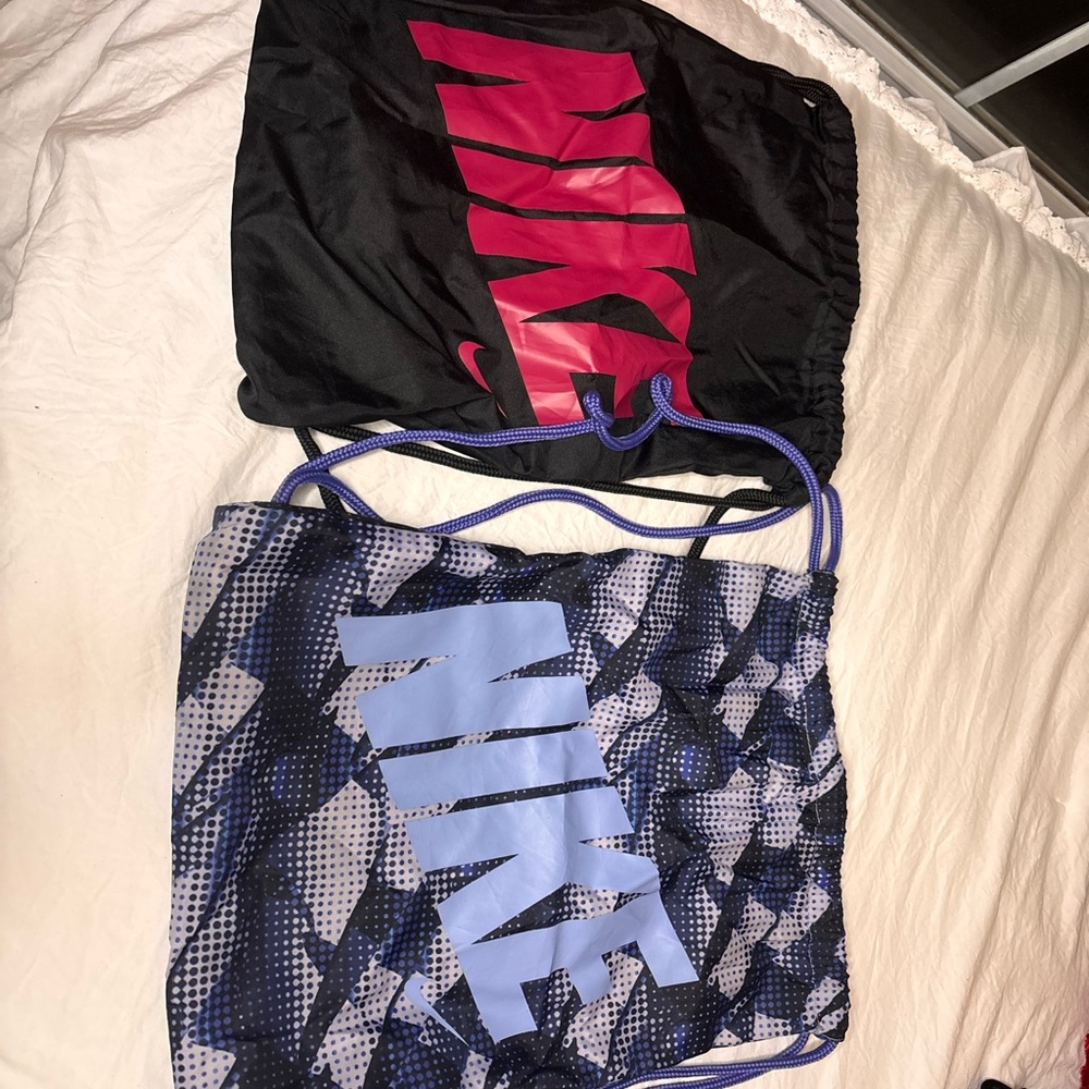 Nike Black and Blue Tote Bags